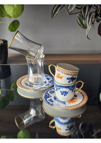 Resim Konyax Hybrıd1 2 Kişilik Kahve Ve Çay Seti Çok Renkli 
