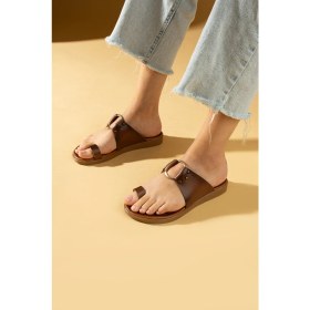 Resim Pembe Potin Parmak Arası Halkalı Comfort Taban Kadın Terlik 51-706-24 