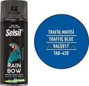 Resim Rainbow Akrilik Sprey Boya TRAFİK MAVİ 400 ml. - RAL5017 Selsil
