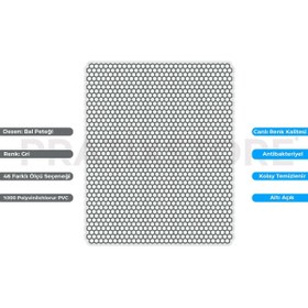 Resim Islak Zeminlerde Kaydırmaz Banyo Paspası - Hijyen İçin İdeal Duş Abdest Lavabo Kapı Önü Paspası (Gri) - 90 x 500 