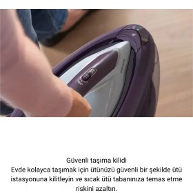 Resim Philips Phılıps 2700 Watt 600 gr Şok Buharlı , Otomatik Kapanan Buhar Kazanlı Ütü Mor (PSG805030) 