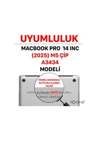 Resim Novstrap Apple Uyumlu MacBook Pro 14 İnç M5 Çip A3434 İle Ekran Koruyucu Parlak Nano Film Şeffaf 
