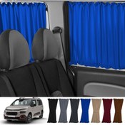 Resim Oto Pandami Citroen Berlingo 2.nesil 2008-2018 Uyumlu Mavi Raylı Oto Perde Takımı 