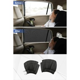 Resim Figiza Araç Ön Yan Cam Güneşlik–uv Koruma Isı ve Güneş Engelleyici Sineklik Bebek Emzirme Perdesi (2 Adet) 