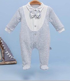 Resim Miniborn Erkek Bebek Gri Smokin Tulum Gri 