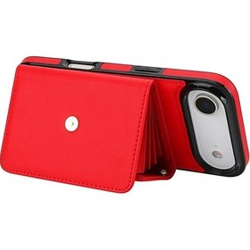 Resim Topnotch Klt Crossbody Akordeon Kartlık Uzun Kısa Kayışlı iPhone Uyumlu 12 Pro Max Kırmızı Kılıf 