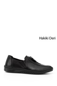 Resim Gönderi(r) Kadın Siyah Hakiki Deri Comfort Ayakkabı 
