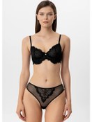 Resim Pierre Cardin Biella Soft Push Up Sütyen Takım Siyah 