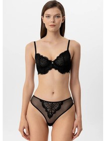 Resim Pierre Cardin Biella Soft Push Up Sütyen Takım Siyah 