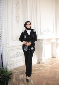 Resim Still Butik Elif Yılmaz Sude Triko Hırka Pantolon Takım Tesettür Kadın Giyim ST2198 