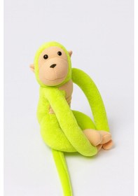 Resim Elleri Yapışan Oyun Ve Uyku Arkadaşı Peluş Maymun Oyuncak Sarılan Maymun Fıstık Yeşil Açık Yeşil 