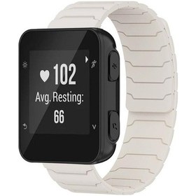 Resim Garmin Forerunner 35/30 / 35j 20mm Manyetik Silikon Saat Bandı Starlight İçin 
