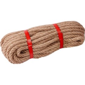 Resim Jüt Halat 8 mm 20 M, Doğal Kenevir Ip, 4 Ip, Kalın Jüt Ip, Bükülmüş, Halat, Bahçe, El Işi Için, Kendin Yap Dekorasyon Ipi, Tırabzan Halatı, Gemi Istifleme Ipi, Paket Ipi 