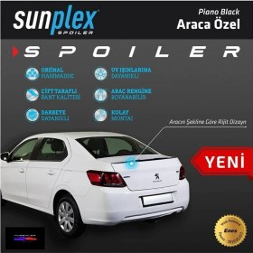 Resim Peugeot 301 2012 Sonrası Spoiler Bagaj Çıtası Piyano Siyah 