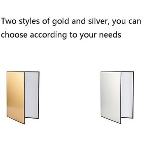 Resim Novahub 2 Adet A4 Karton Katlanır Işık Difüzör Levha, Altın Renk 