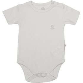 Resim Bistyle Natural Kısa Kollu Body - Ekru / 9-12 Ay 