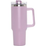 Resim Shun Shop Leopar Baskı Büyük Kapasite 304 Paslanmaz Çelik Saman Vakum Kupası 40OZ T -Araba Kupası (Yurt Dışından) 