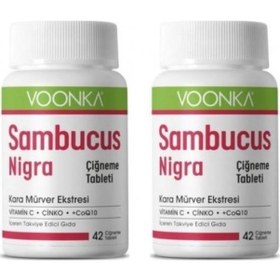 Resim Voonka Sambucus Nigra Çiğneme Tableti 42 Adet X 2 Adet 