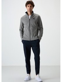Resim Tommy Life Bruce Gri - Lacivert Dik Yaka Erkek Eşofman Takım - 85200 Gri - Lacivert 