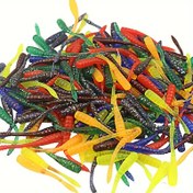 Resim 20 Adet 4cm Yumuşak Balık Yemi - Parlak Şeffaf Gövde ve Canlı Renklerle Gerçekçi Solucan Grub Böcek Yemleri, Yüksek Kaliteli Plastik Bass ve Alabalık Tatlısu/Tuzlu Su Avı İçin Segmentli Vurgu, Kolay Kullanım Balıkçılık Yemleri 