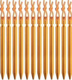 Resim 12 Adet Turuncu Y Şekilli Dayanıklı Çadır Kazığı Çok Renkli 