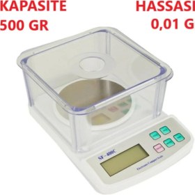 Resim Pazariz Fanuslu 500 gr 0.01 gr Hassas LCD Dijital Terazi 