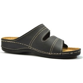 Resim Gezer Siyah Anatomik Cırtlı Günlük Kadın / Anne Terlik Siyah 