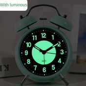 Resim Sessiz Luminous Metal Alarm Clock Ağır Uyuyanlar İçin - Titrek Yeşil LED Ekran, 12 Saat Zaman Tutma, Pil Güçlü, Yatak Odası ve Oturma Odası İçin İdeal, Şık Modern Tasarım, Pil Güçlü Alarm Saati, Yatak Odası Aksesuarı, Minimalist Tasarım, Dayanıklı Yapı 