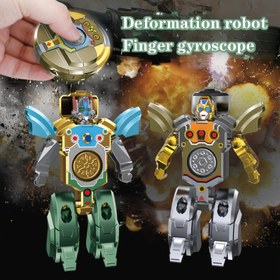 Resim 2 adet Robot Dönüşüm Oyuncakları - Dönen Fidget Spinner, Ödüller, Parti Hediyeleri, Doğum Günü Hediyeleri, Şükran Günü, Noel ve Diğer Tatil Hediyeleri için uygun. 