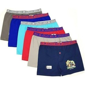 Resim Tutku 0253 Erkek Çocuk Desenli Likralı Boxer Şort 6 Adet 001 