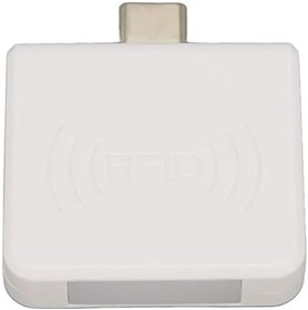 Resim RFID Telefon Kart Okuyucu, Cep Telefonu Kart Okuyucu Yüksek İletim Verimliliği Tip C Arayüzü Tak ve Çalıştır Sağlam Dahili Cep Telefonu için Buzzer (Beyaz) 