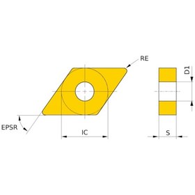 Resim Dnmg150612mk Mc5015 443mk Mitsubishi Çelik Ve Döküm Torna Ucu X10 