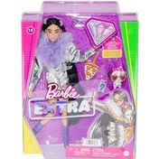 Resim Barbie Extra Mor Botlu Bebek HHN07 