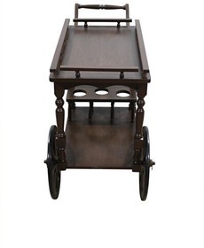 Resim Bengi Ticaret Servis Araba 14604 Büyük Teker Model Ahşap Kayın Torna Ayak Natüre Boya El Yapım 