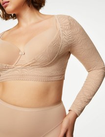 Resim Flexifit:trade_mark: Düşük Sıkılıkta Dantel Detaylı Bolero - Bej / 12 