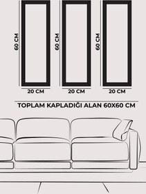 Resim Evinemoda Doğa Ağaç Gold Pleksi Aynalı 3 Parça Tablo 