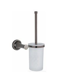 Resim Saray İnci Klozet Fırçası Füme Krom 