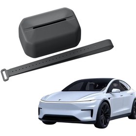 Resim TESLA Juniper Koltuk Arkasına veya Orta Konsola Takılan Silikon Mendil Kutusu - Siyah 