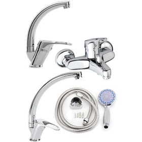 Resim 4'Lü Mix Banyo Lavabo , Eviye Batarya Seti Ve Duş Seti Diğer 