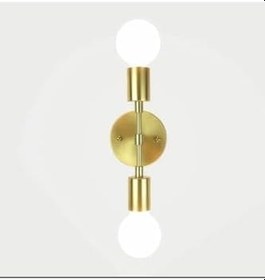 Resim Rsylight Retro Gold Metal Dekoratif Rustik Duvar Aplik 2'Li 