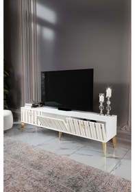 Resim 180 CM DUBAİ MDF MEBRAN KAPAK EKRU GOLD 