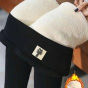 Resim Kadınlar için Yüksek Belli Kalın Taytlar, Yoga ve Spor İçin Uygun, Sevimli Kedi Tasarımına Sahip. 