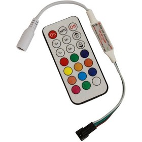 Resim Sp104e Ws2811-ws2812 Argb Pixel Led Kontrol Devresi 21 Tuşlu Rf Kumanda 5-24v 