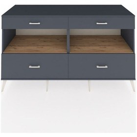 Resim Kronos Konsol 2 Raflı 4 Çekmeceli 176x59x99 Antrasit-çam/antrasi Antrasit-çam/antrasit 