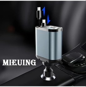 Resim Cordial 120w Siyah Hızlı Şarj Edilebilir Araç Şarj Cihazı 2 Usb Type-c Kablolu Evrensel Fiş Pil Gerektirmez 13.8v Çıkış Kompakt Katlanabilir Kablo 