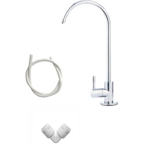 Resim Su Arıtma Cihazı Musluk Kiti Lüks Musluk-1mhortum-l Dirsek 