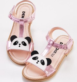 Resim Denokids Panda Kız Sandalet Pembe 