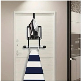 Resim Kapı Arkası Ütülük ve Ütü Masası Askısı Ütü Düzenleyici Raf - Siyah 