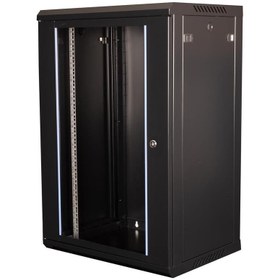 Resim Lande - 18U 19" Duvar Tipi Rack Kabinet - Genişlik: 600 mm | Derinlik: 450 mm - Siyah 
