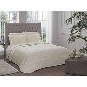 Resim Taç Jakar Çift Kişilik Pike Takımı Parker Bej 